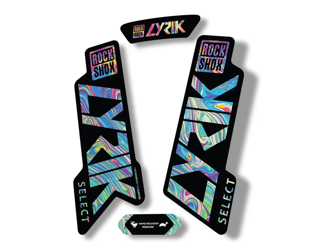 Rock Shox LYRIK SELECT 2020 Fork Decal Mountain Bike Cycling Sticker Oil Slick 1