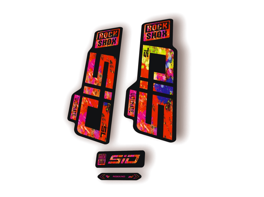 Rock Shox SID SL Ultimate 2024 Fork Decal MTB Cycling Sticker Kit Oil Slick