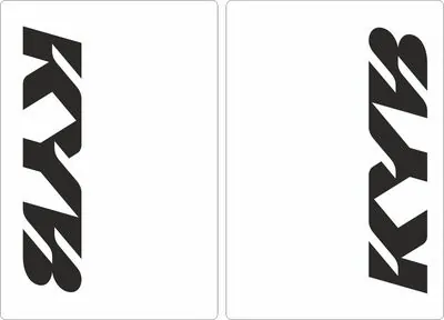 KYB Motocross Upper Fork Decal Stickers Graphic Set Adhesive White