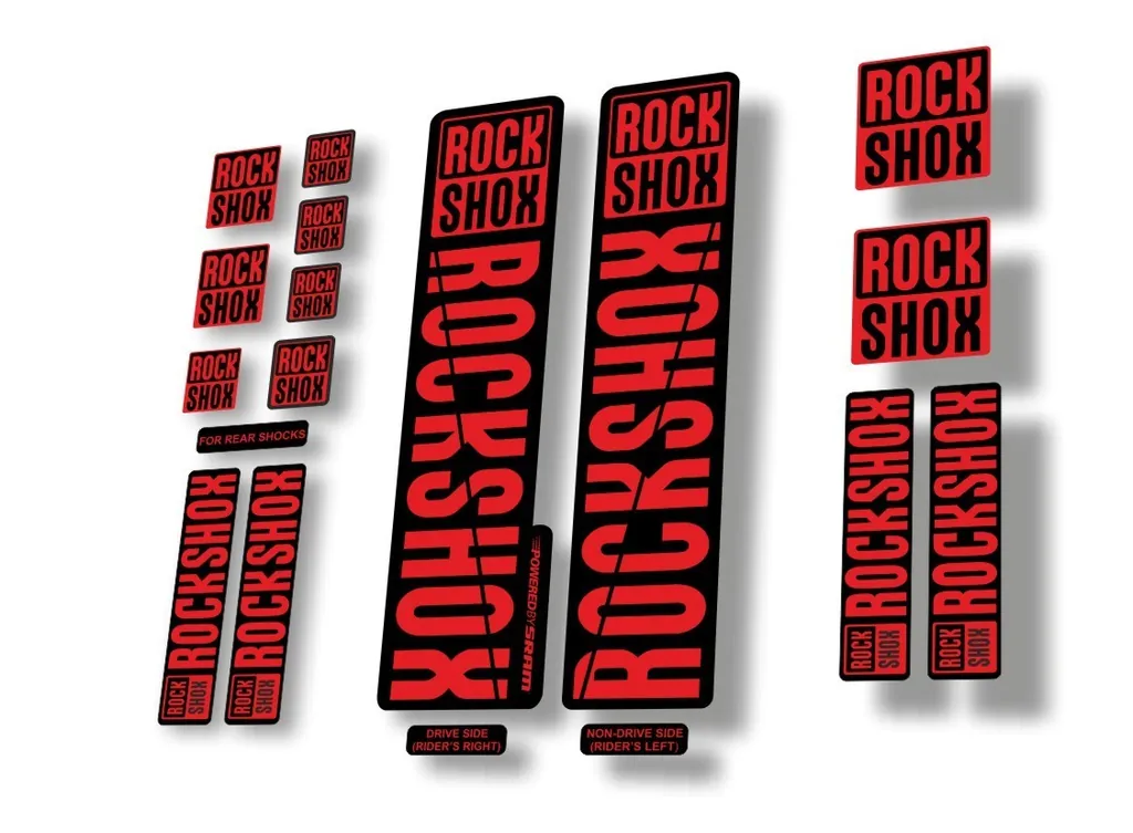 Rock Shox 2018 Decal Set For 30 32 RS1 Mountain Bike Cycling Sticker Red