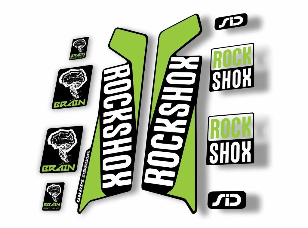 Rock Shox SID Brain 2016-17 Mountain Bike Cycling Decal Sticker Adhesive Green