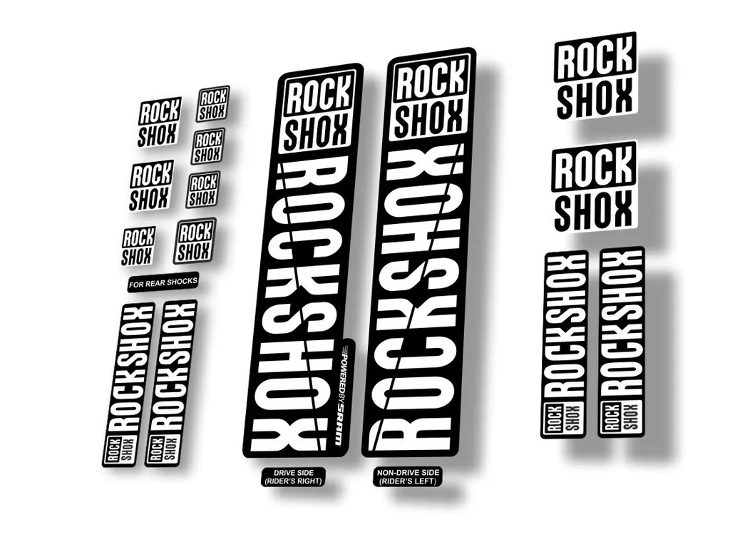 Rock Shox 2018 Decal Set For 30 32 RS1 Mountain Bike Cycling Sticker White