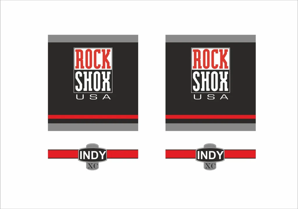 Rock Shox INDY XC 1997 Forks Decal Sticker Graphic Set Vinyl Logo Adhesive Black