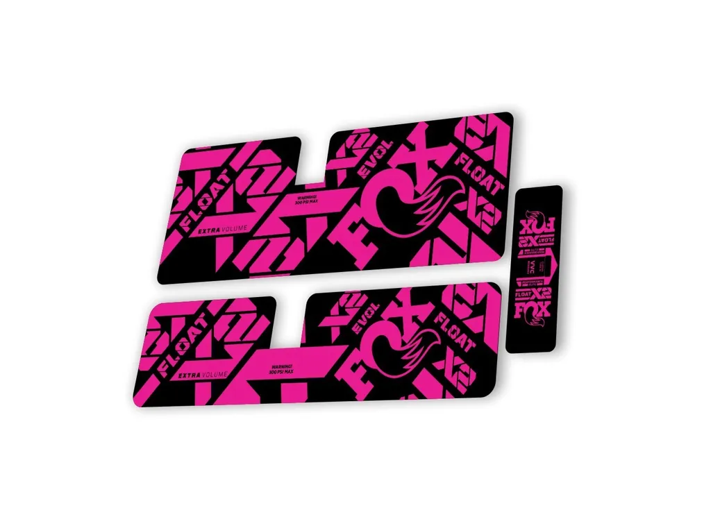 FOX X2 Performance Elite 2021 Rear Shock Suspension Sticker Decal Kit Pink