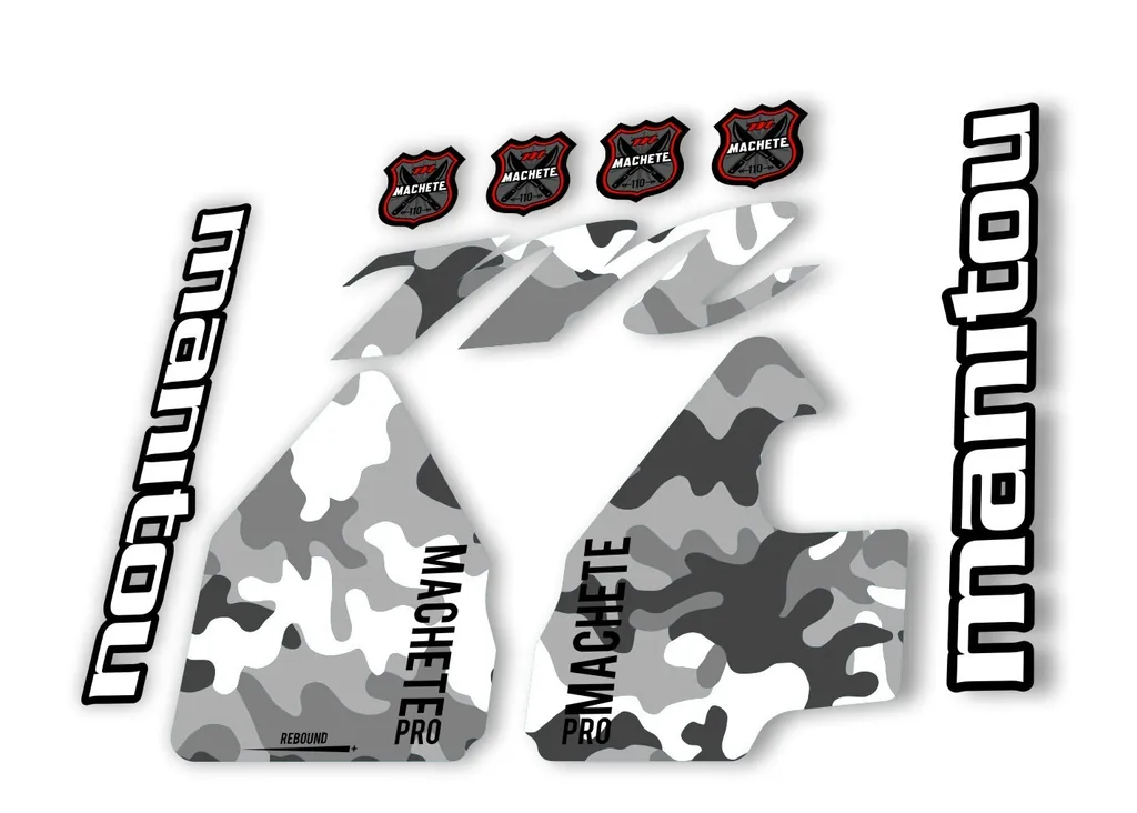 Manitou Machette 110 Pro 2020 Fork Suspension Decal Kit Sticker White Camo