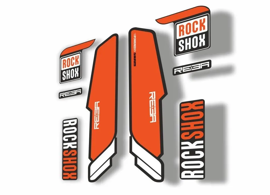 Rock Shox REBA 2015-17 Fork Decal Mountain Bike Cycling Sticker Adhesive Orange
