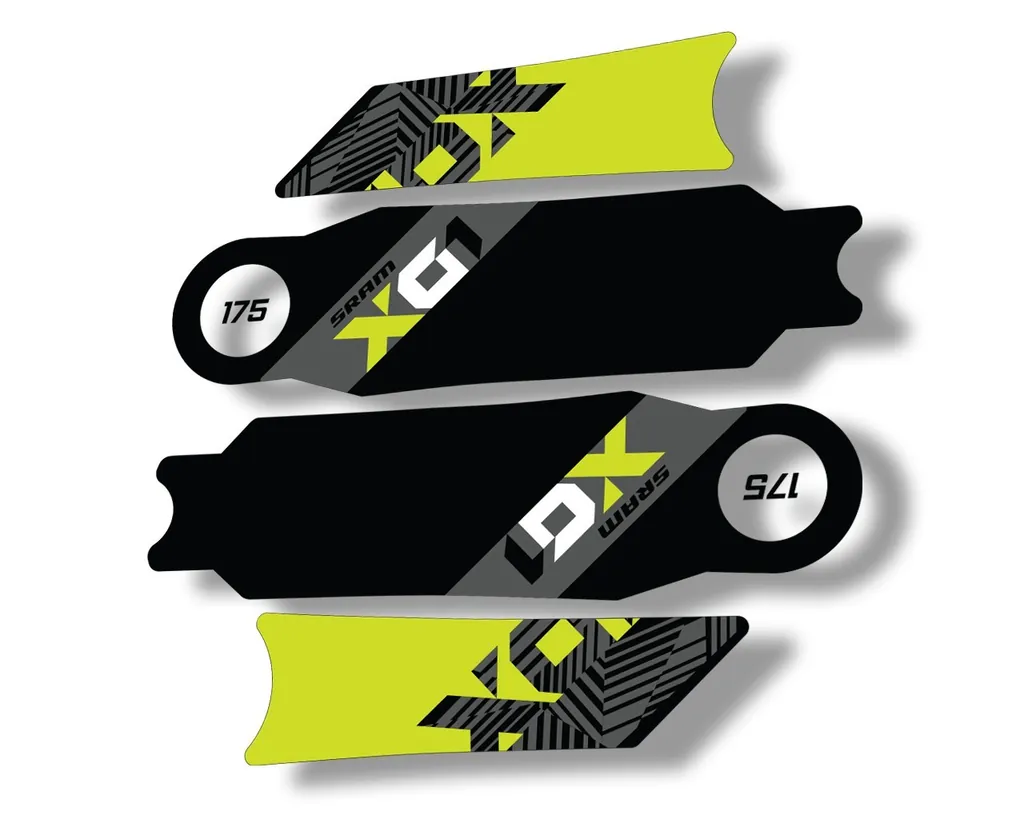 Crank Set Stickers Decals MTB Sram X01 Eagle 2018 Bicycle 2Pcs Lime Green