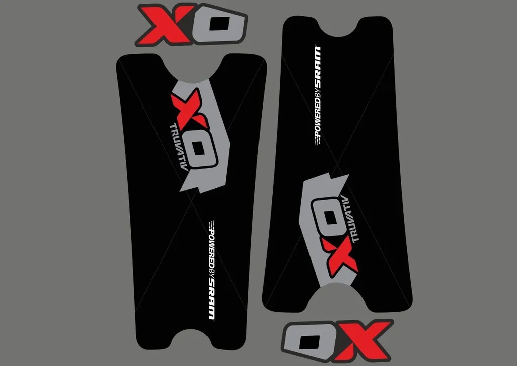 Crank Set Sticker Decal MTB SRAM X0 Mountain Bike Bicycle Adhesive 4 Pcs Red