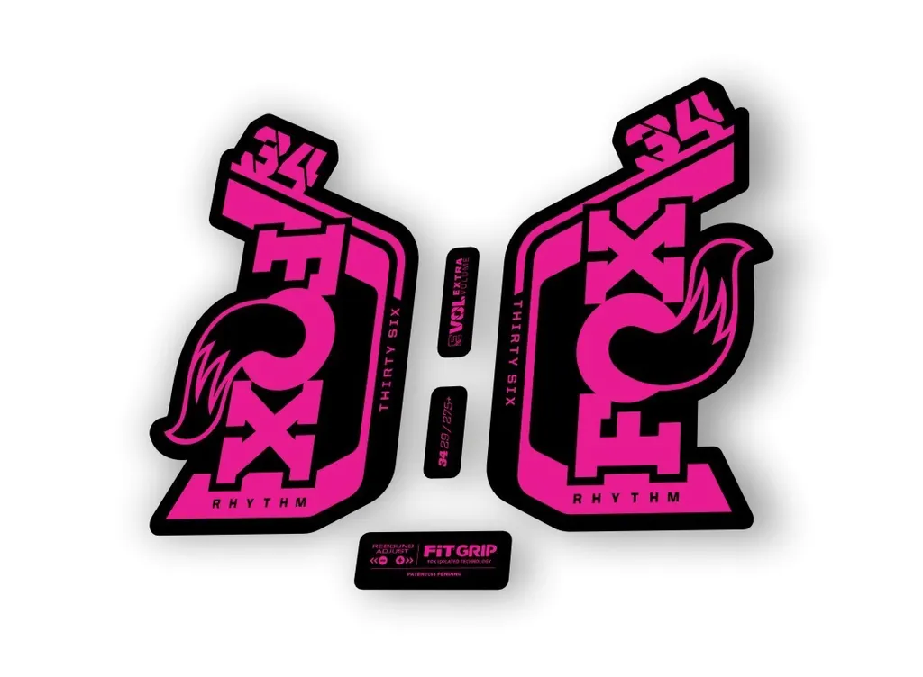 Fox 34 Rhythm 2024 Fork Suspension Factory Decal Sticker Adhesive Pink