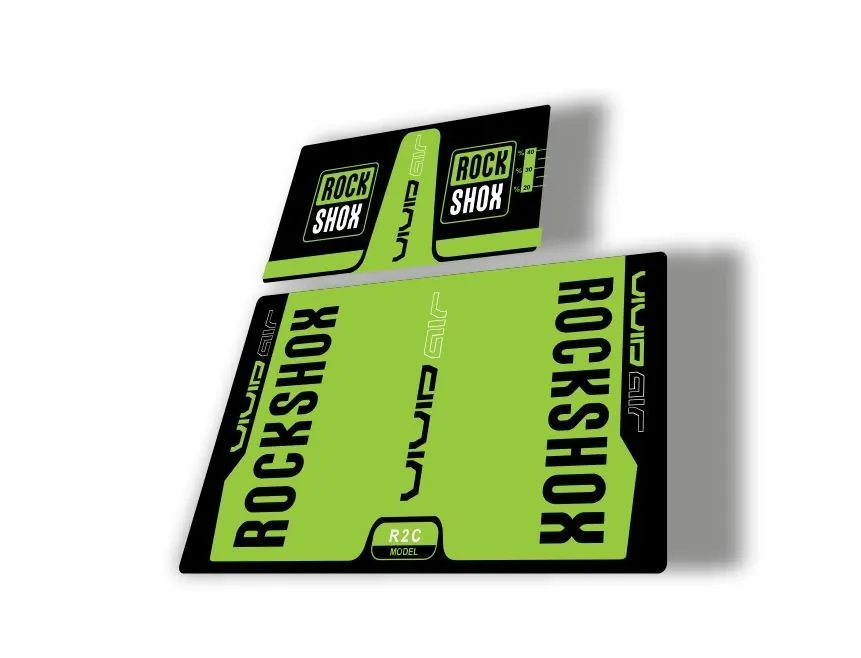 Rock Shox Vivid Air R2C 2016 Rear Shock MTB Decal Sticker Adhesive Green