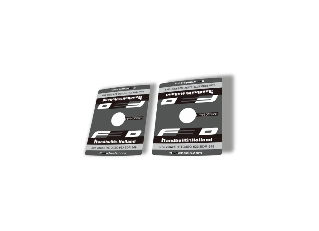 FFWD F3D Bicycle Valve Decal Road Bike Rims Sticker Set Vinyl Sheet Gray 2 Pcs