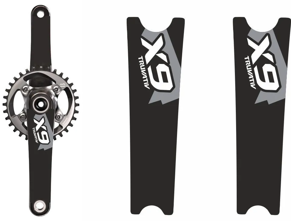 Crank Set Stickers Decals MTB SRAM X9 Mountain Bike Bicycle Adhesive 2 Pcs White