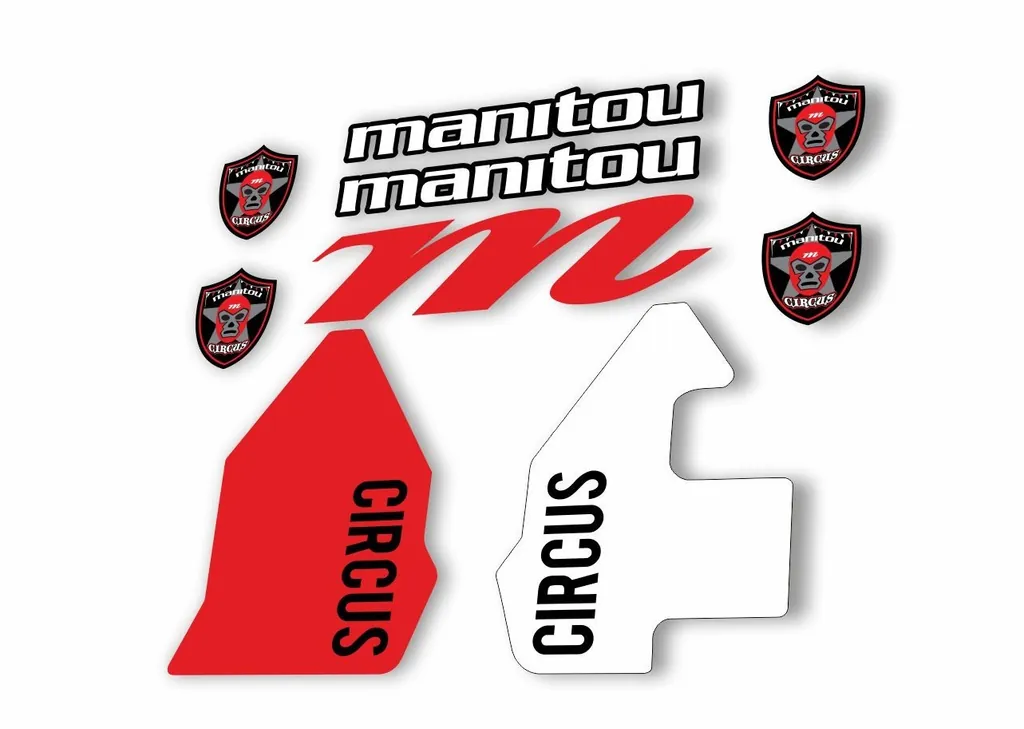 Manitou CIRCUS 2018 Fork Suspension Decal Kit Sticker Red White