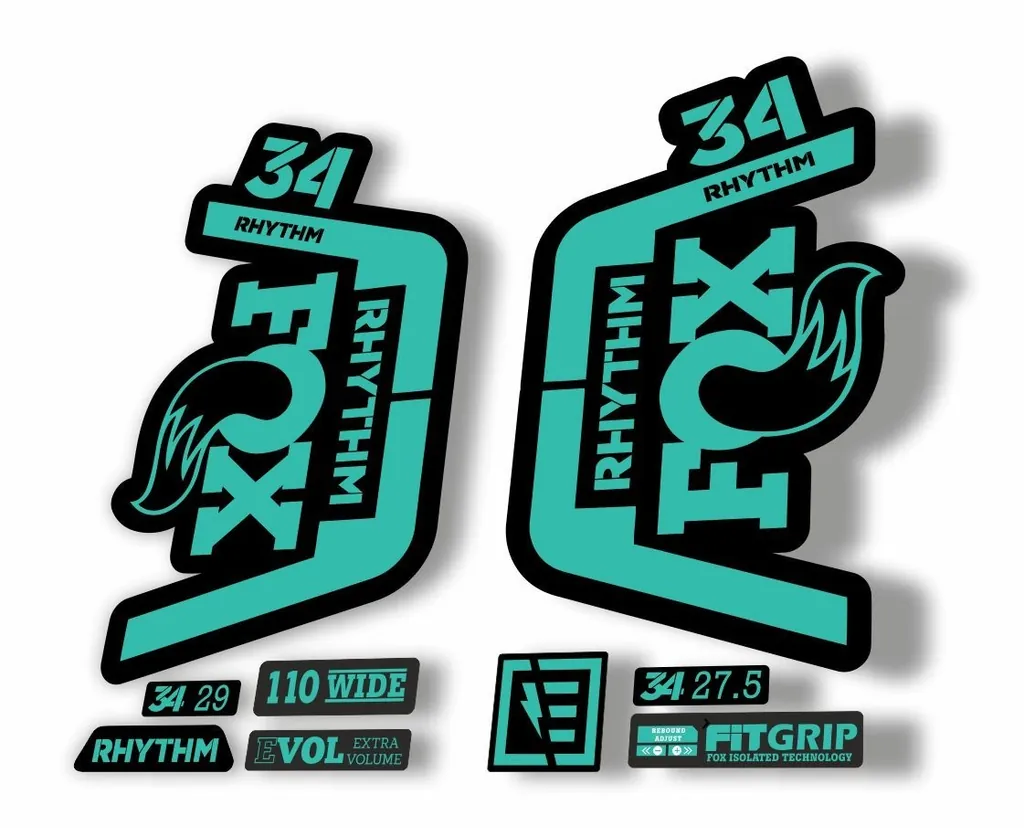 FOX 34 Rhythm 2019 Forks Suspension Factory Decal Sticker Adhesive Dolphin
