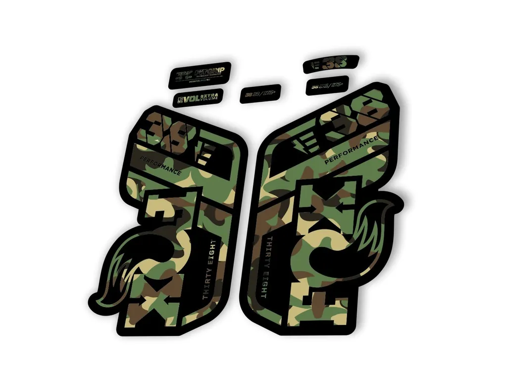 FOX 38 Performance E Bike 2021 Forks Suspension Factory Decal Sticker Camo
