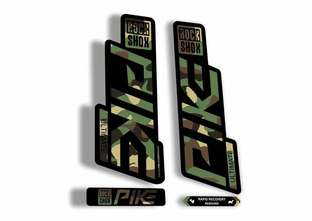 Rock Shox PIKE 2020 ULTIMATE Mountain Bike Cycling Fork MTB Decal Sticker Camo