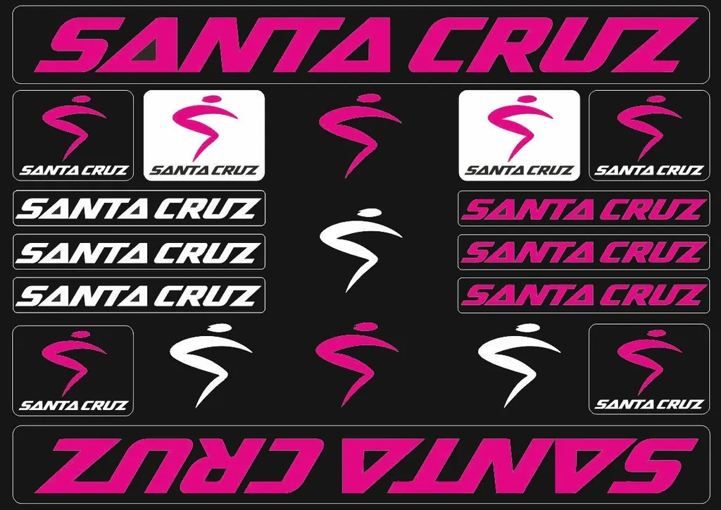 Bicycle Vinyl Stickers – Compatible with Santa Cruz Bikes – Pink