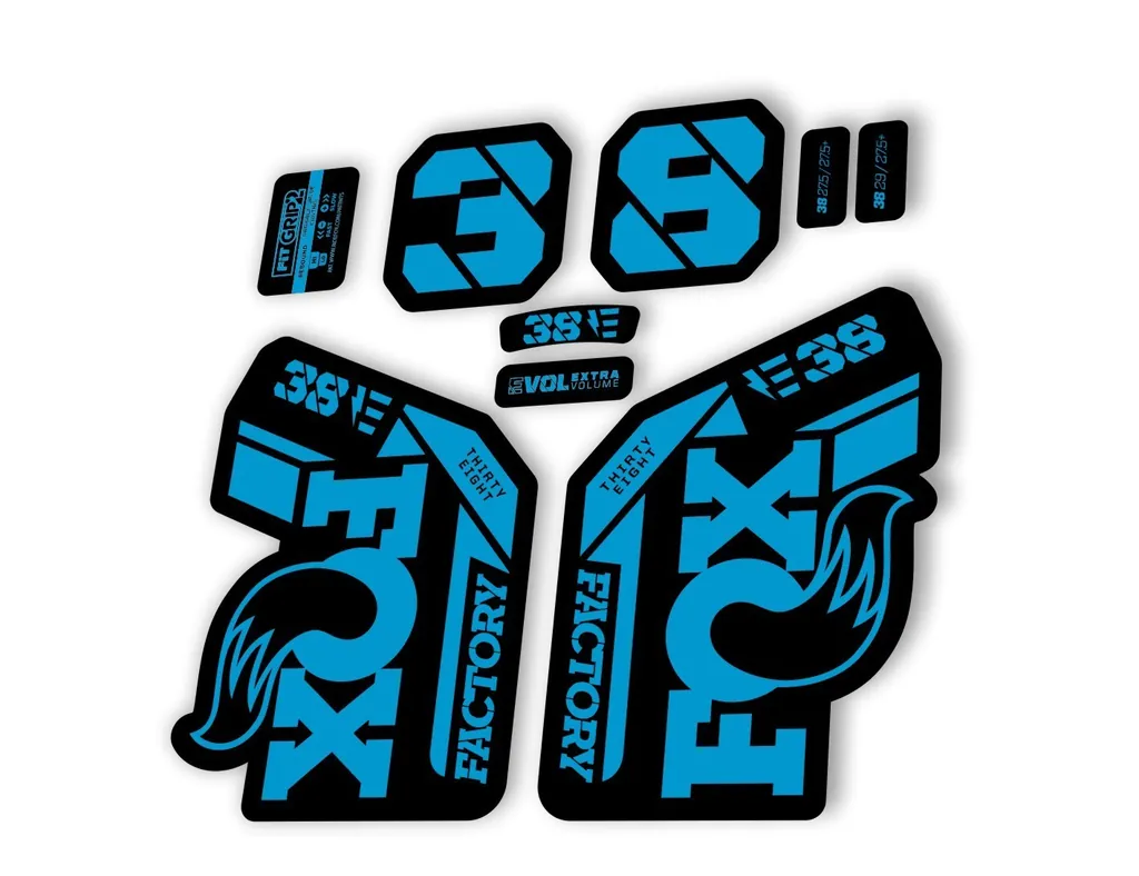 FOX 38 2021 E Bike Forks Suspension Factory Decal Sticker Adhesive Blue