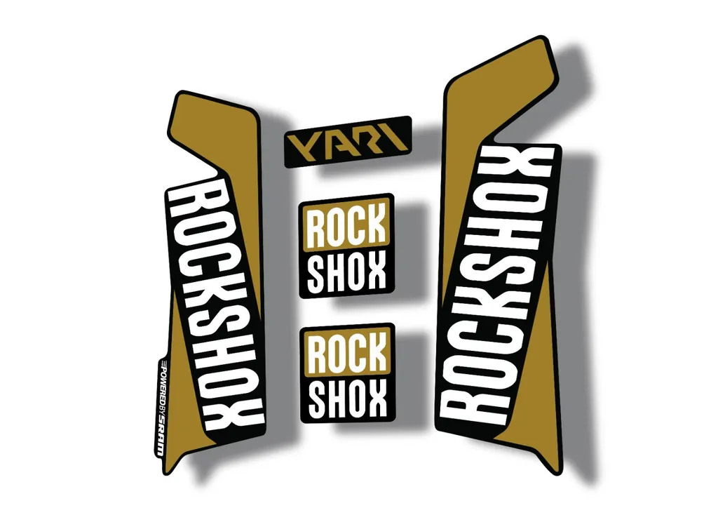 Rock Shox YARI 2017 Fork Decal Mountain Bike Cycling Sticker Adhesive Gold