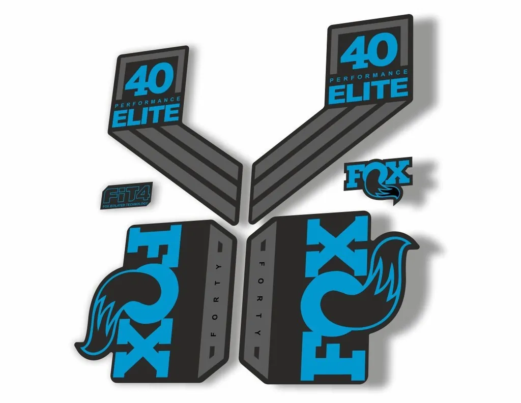 FOX 40 Elite Performance 2017-18 Fork Suspension Factory Decal Sticker Blue 1