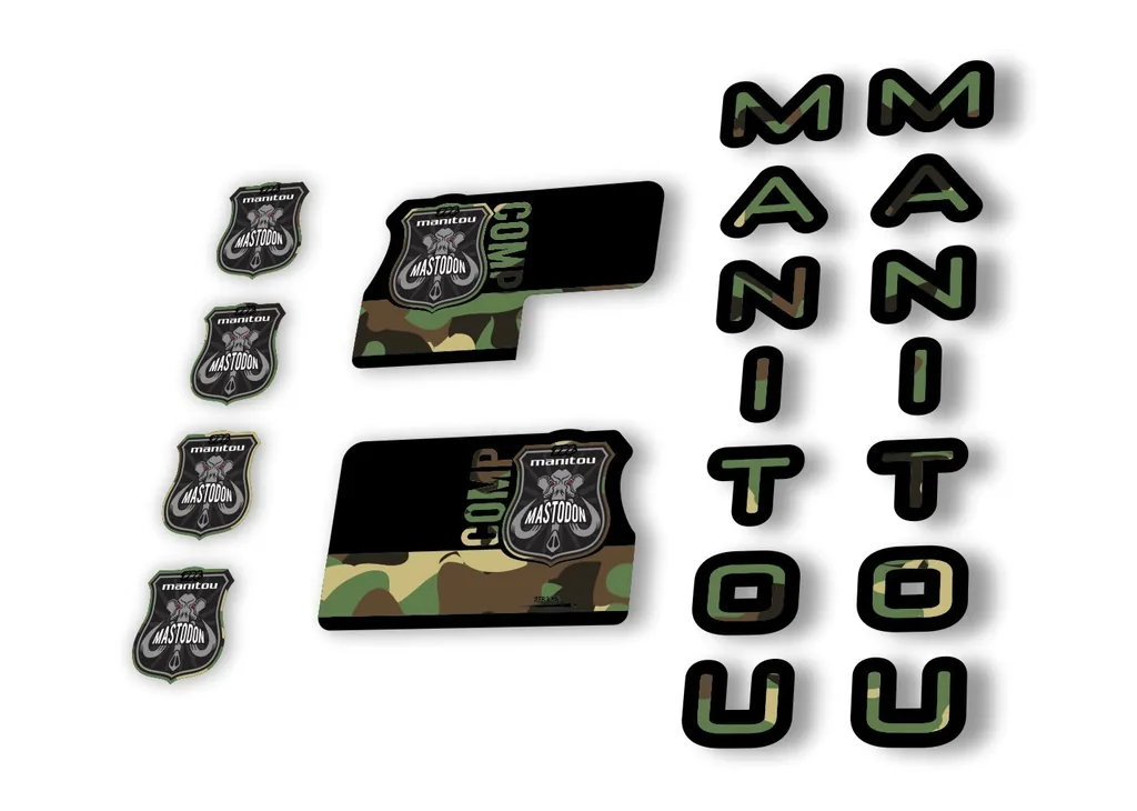 Manitou Mastadon Comp 2020 Fork Suspension Decal Kit Sticker Set Camo