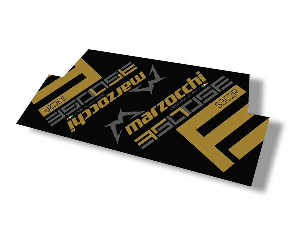 Marzocchi 350 S3C2R 2018 Rear Shock Sticker Decal Kit Adhesive Gold