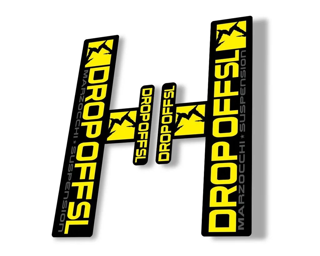 Marzocchi Drop Off SL Suspension Sticker Decal Kit Adhesive Yellow
