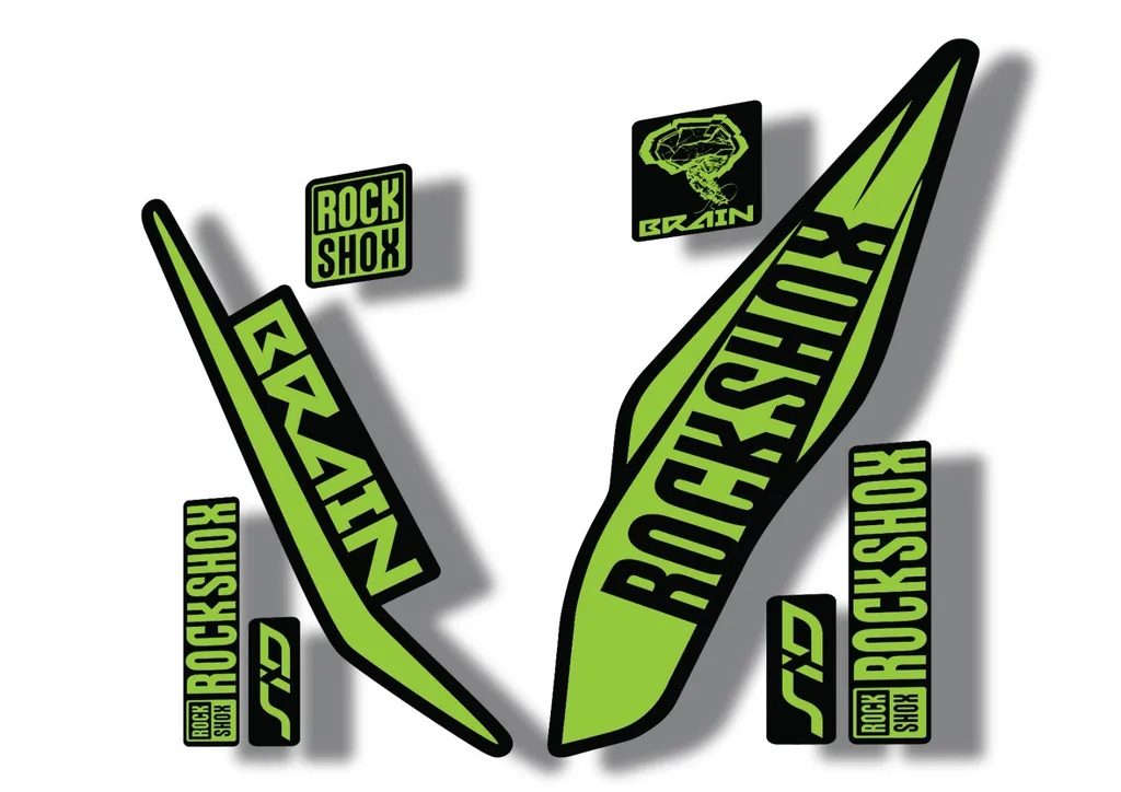 Rock Shox SID Brain 2017 Mountain Bike Cycling Decal Sticker Adhesive Green