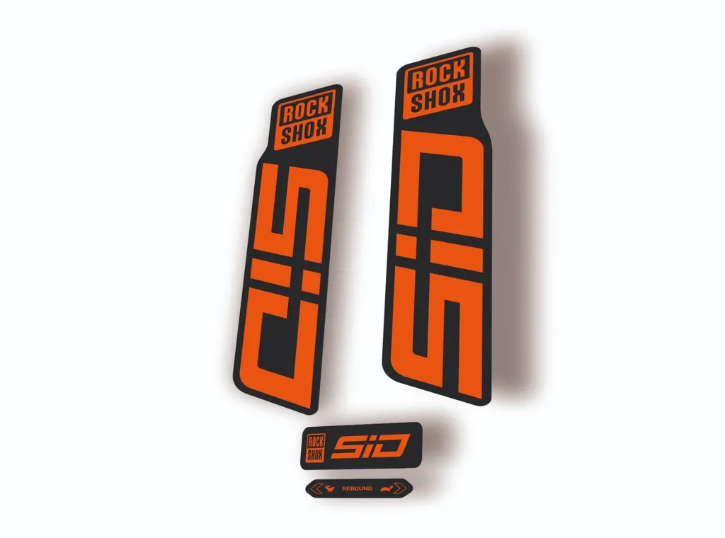 Rock Shox SID 2024 Fork Decal Mountain Bike Cycling Sticker Kit Orange