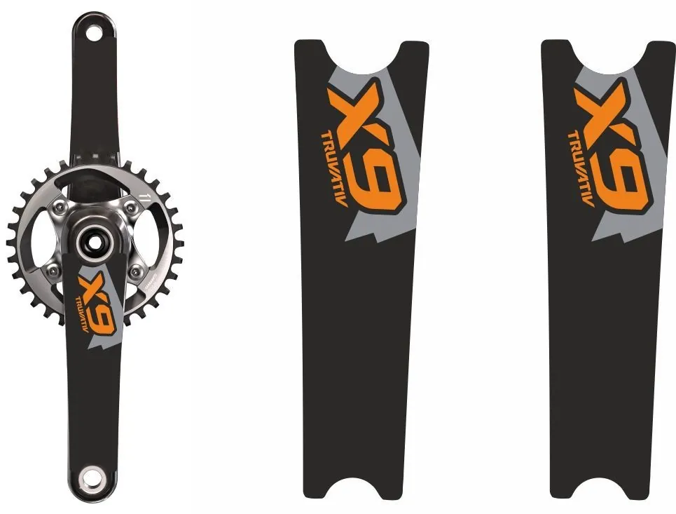 Crank Set Stickers Decals MTB SRAM X9 Mountain Bike Bicycle Adhesive 2Pcs Orange