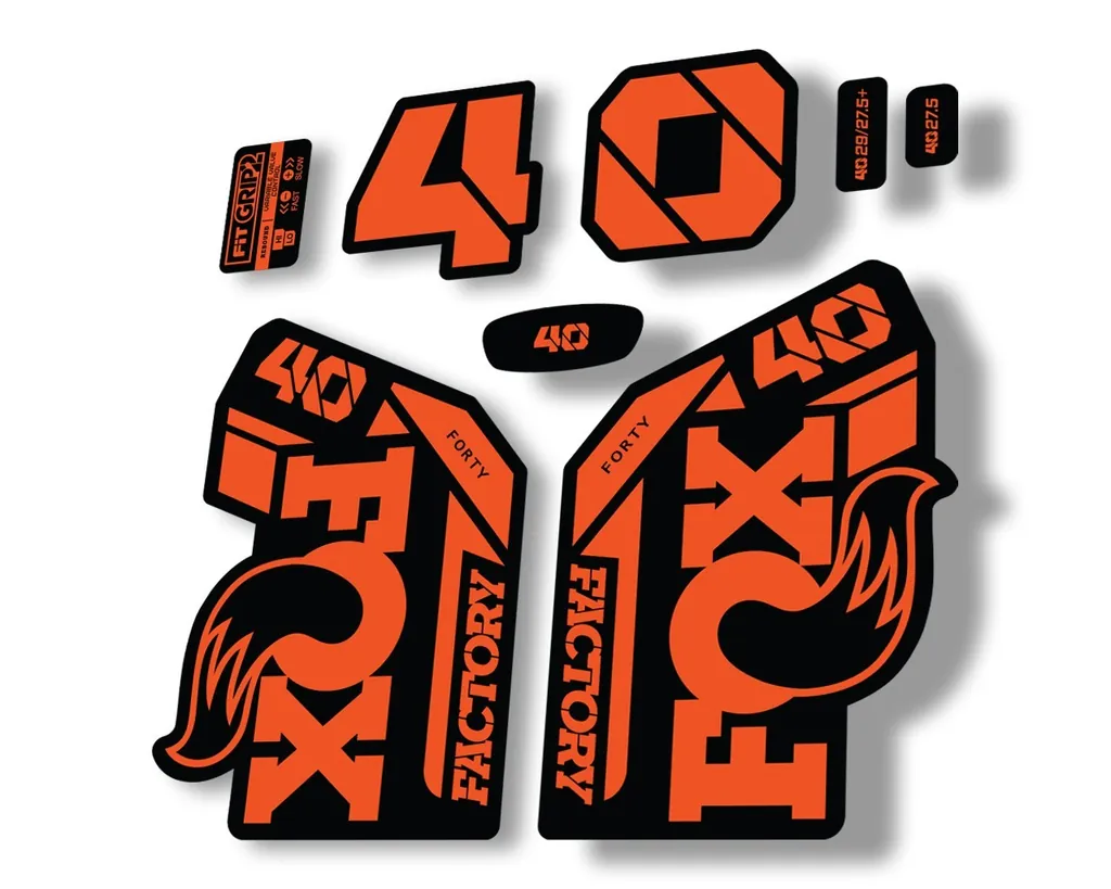 FOX 40 2021 Factory Forks Suspension Decals Sticker Set Adhesive Orange