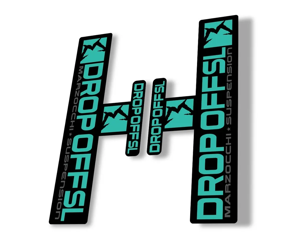 Marzocchi Drop Off SL Suspension Sticker Decal Kit Adhesive Dolphin