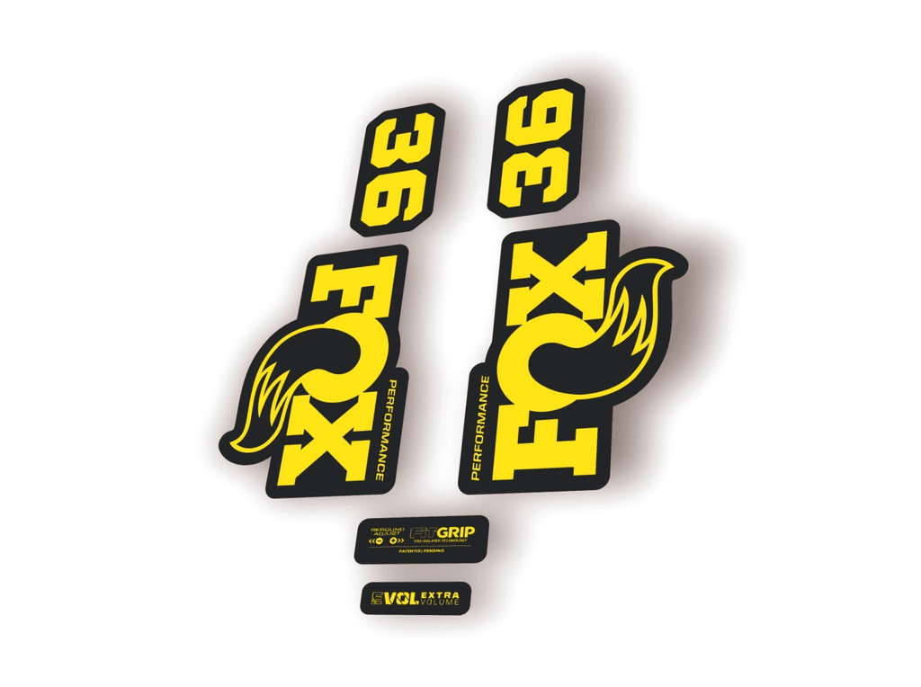 FOX 36 Performance 2026 Fork Factory Suspension Decal Sticker Adhesive Yellow
