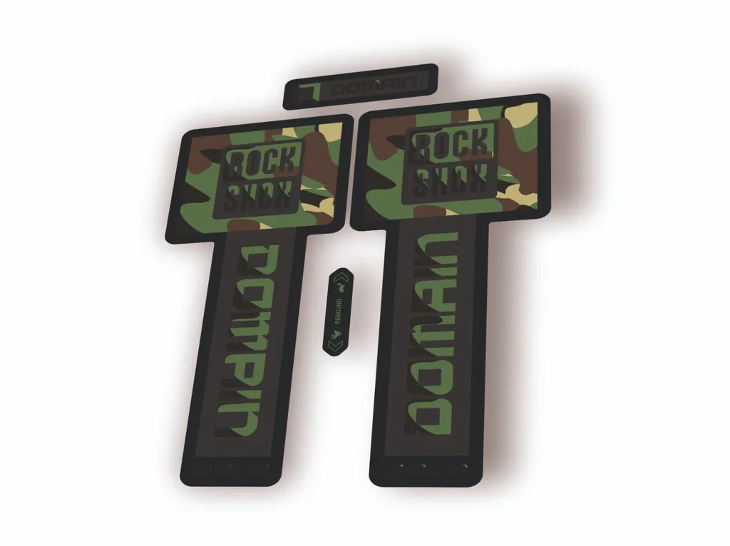Rock Shox Domain Gold 2025 Fork Decal Mountain Bike Cycling Sticker Camo
