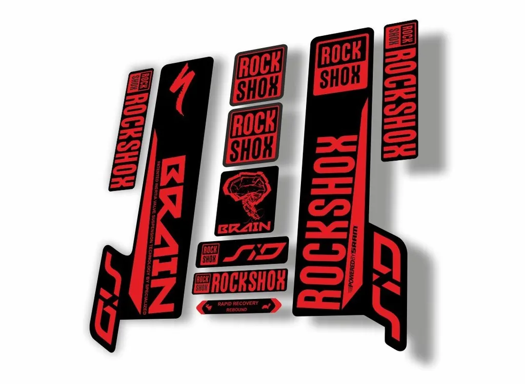 Rock Shox SID Brain 2018 Mountain Bike Cycling Decal Sticker Adhesive Red