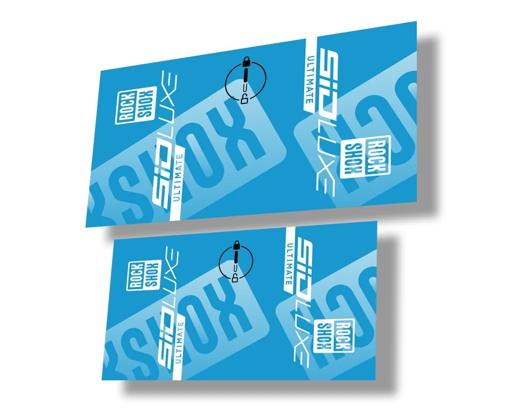 Rock Shox 2021 SID LUXE ULTIMATE Rear Shock Decal Sticker Blue
