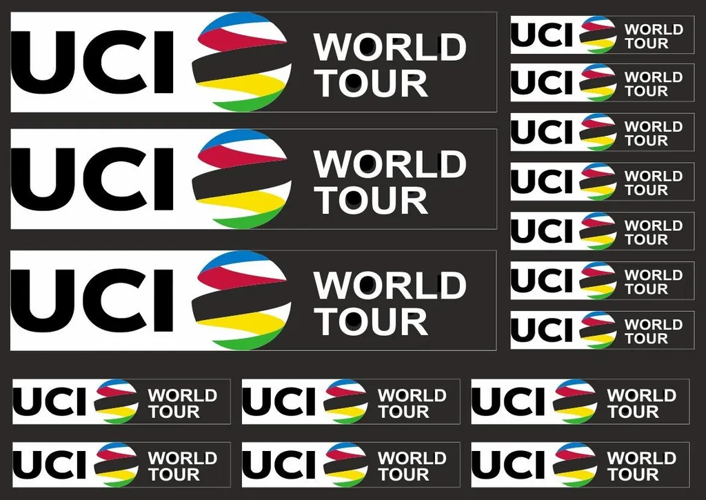 UCI World Tour Custom Stickers For MTB Road Bike Frame Decals Adhesive 15 Pcs