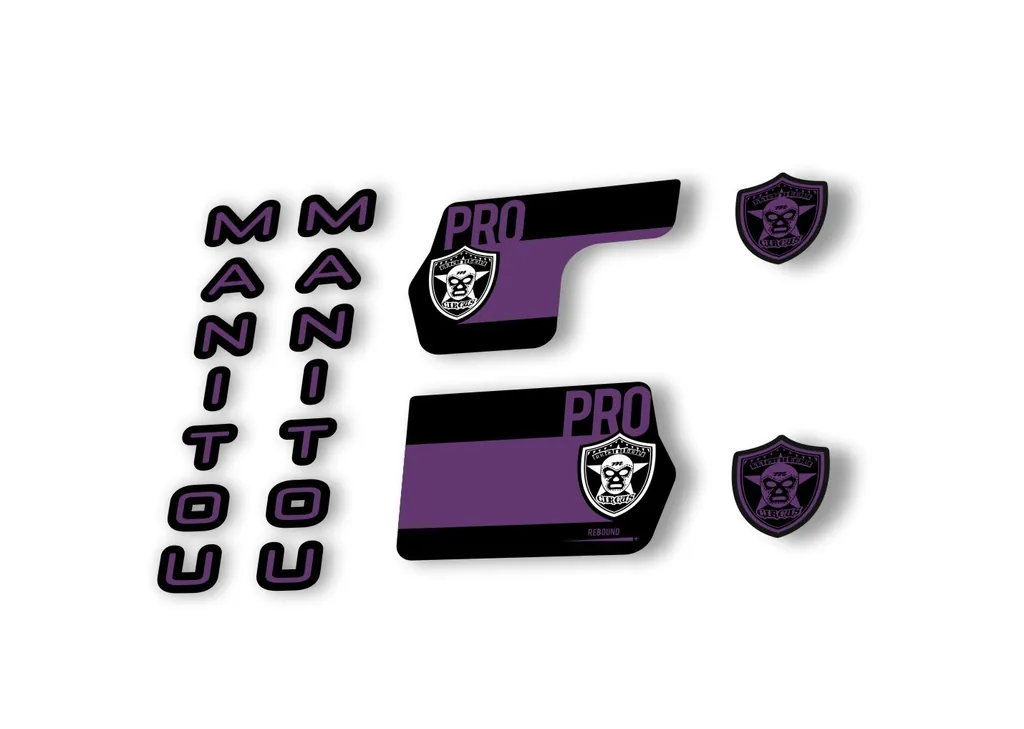 Manitou Circus Pro 2020 Fork Suspension Decal Kit Sticker Set Purple