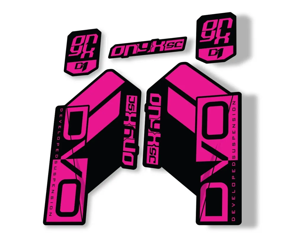 DVO Onyx SC D1 2019 Fork Suspension Sticker Factory Decal Adhesive Pink