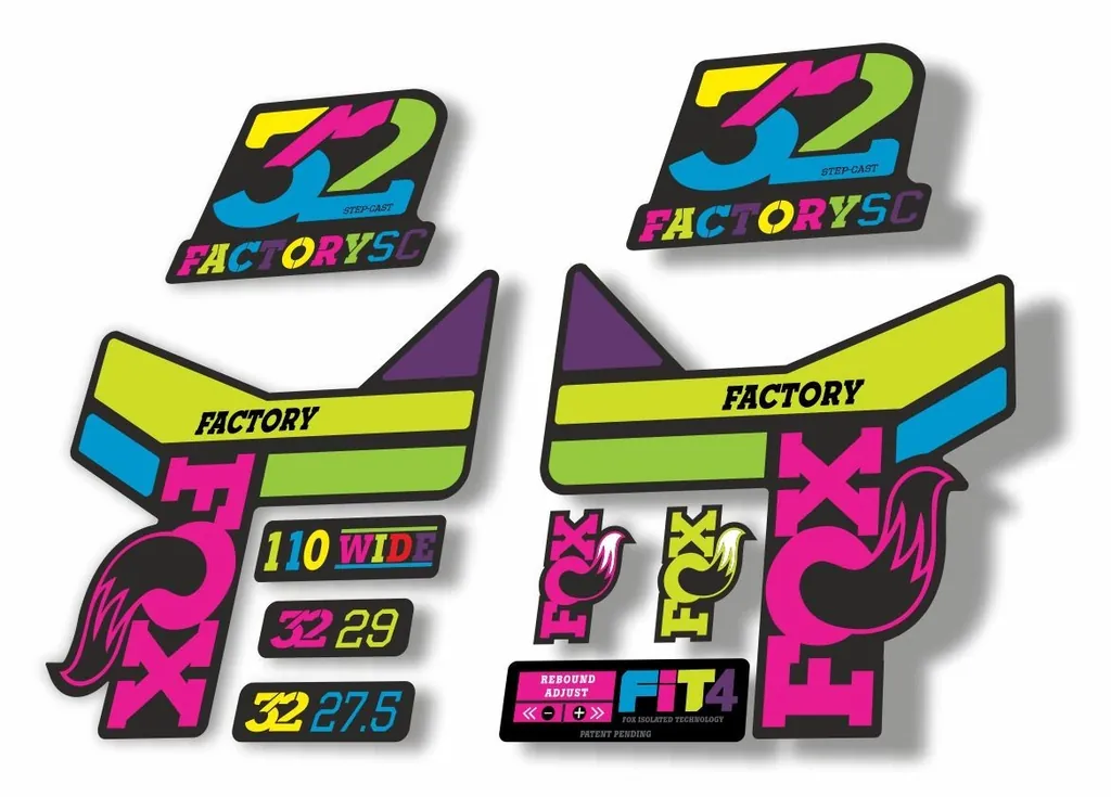 FOX 32 Step Cast SC  Fork Suspension Factory Decal Stickers Adhesive Colorful