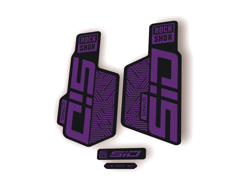 Rock Shox SID ULTIMATE 2025 Flight Attendant Bike Cycling Decal Sticker Purple