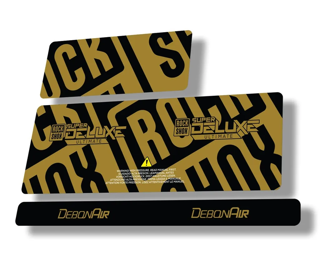 Rock Shox 2020 Super Deluxe Ultimate Rear Shock Decal Sticker Adhesive Gold