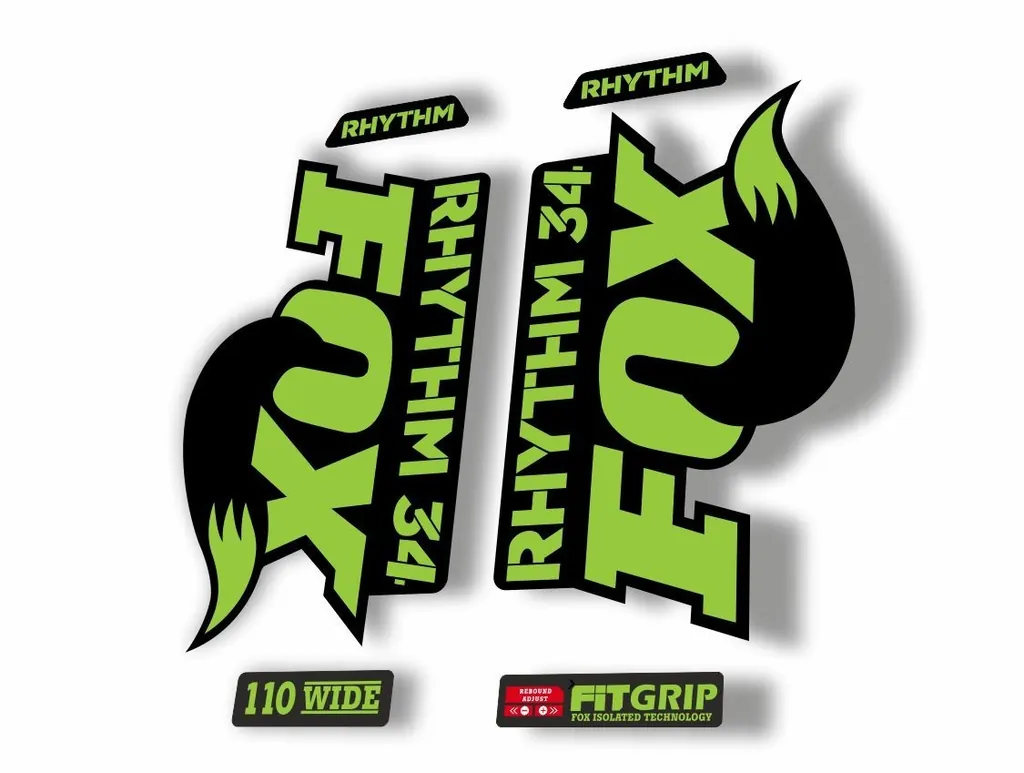 FOX 34 Rhythm 2018 Forks Suspension Factory Decal Sticker Adhesive Green