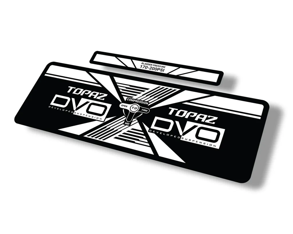 DVO 2020 Topaz AM Rear Shock Suspension Sticker Factory Decal Adhesive White