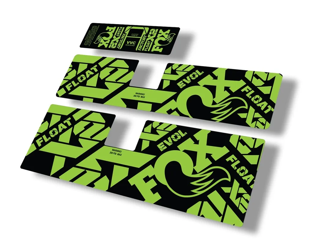 FOX Float X2 2021 Rear Shock Suspension Sticker Factory Decal Full Set Green