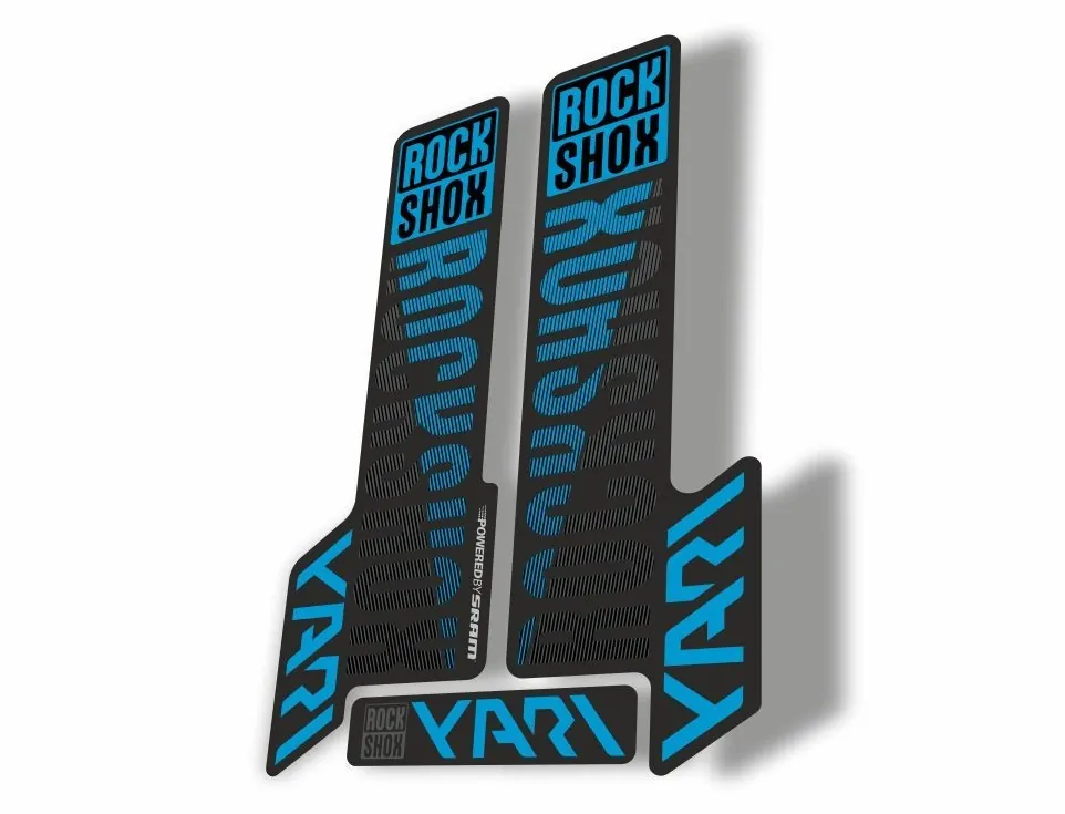 Rock Shox YARI 2018 Fork Decal Mountain Bike Cycling Sticker Adhesive Blue Gray
