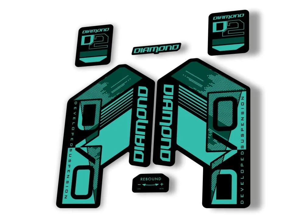 DVO Diamond D2 2020 Fork Suspension Sticker Decal Kit Adhesive Dolphin