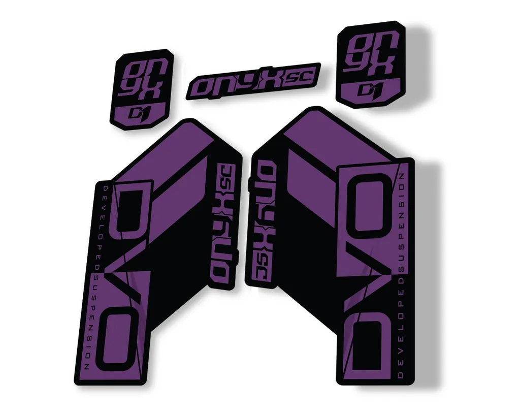 DVO Onyx SC D1 2019 Fork Suspension Sticker Factory Decal Adhesive Purple