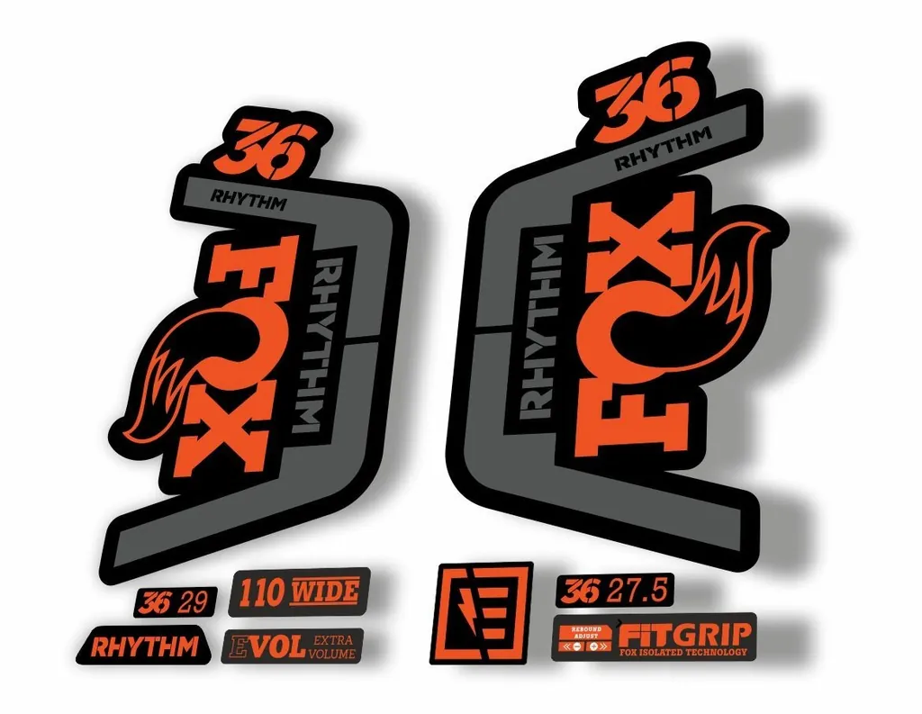 FOX 36 Rhythm 2019 Forks Suspension Factory Decal Sticker Adhesive Red Gray