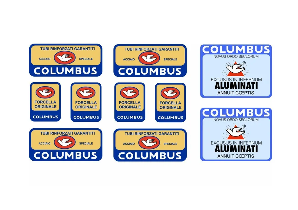 Columbus Bike Bicycle Frame Tube Decals Factory Stickers Adhesive Vinyl 10pcs